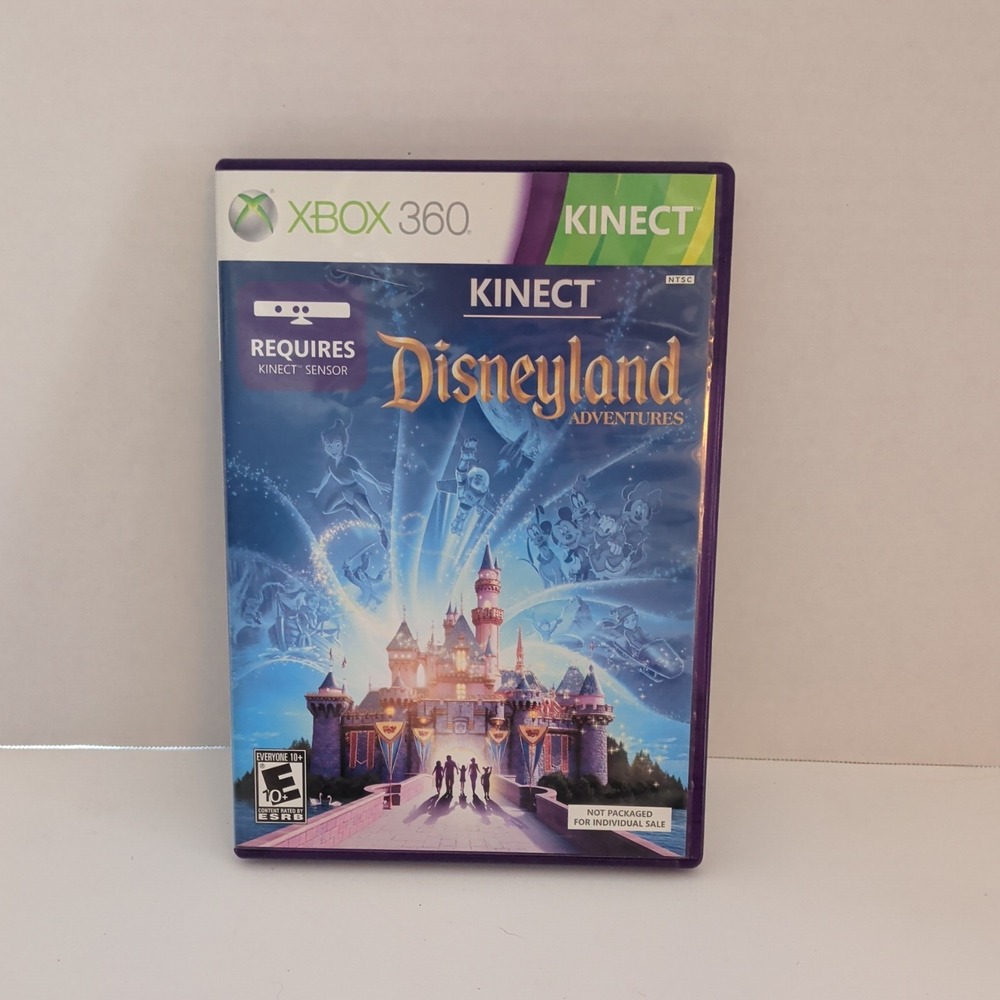 Kinect Disneyland Adventures Xbox 360 Game NTSC With Manual Purple Case